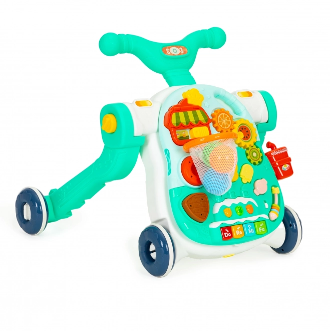 4-in-1 Children's Blue Ride-On and Educational Toy