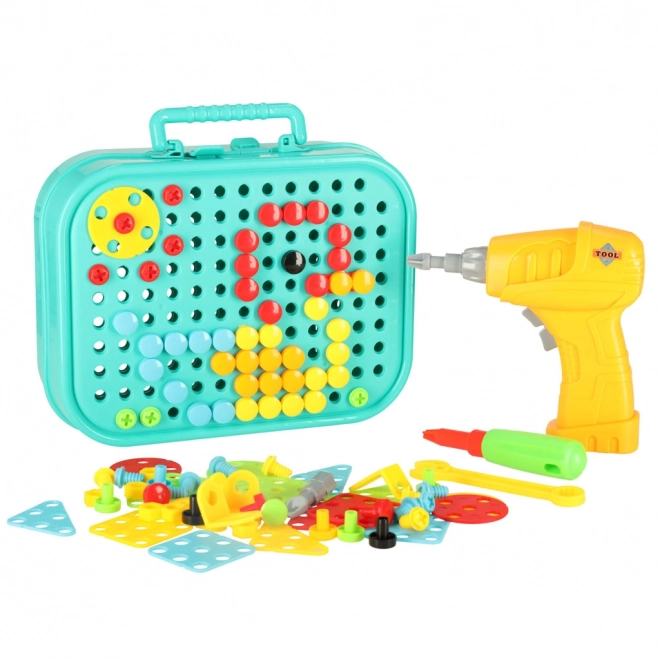 Creative Mosaic Dinosaur Construction Set with Drill