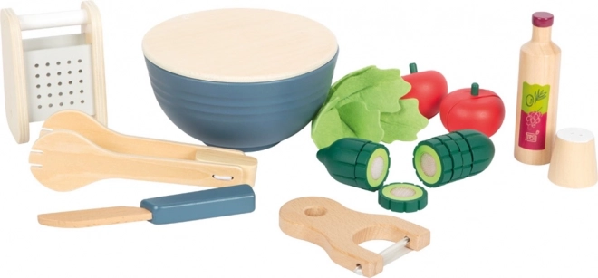 Small Foot Salad Set with Cutting Vegetables Fresh