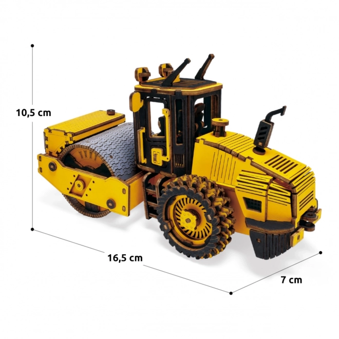 Robotic Wooden 3D Puzzle Road Roller