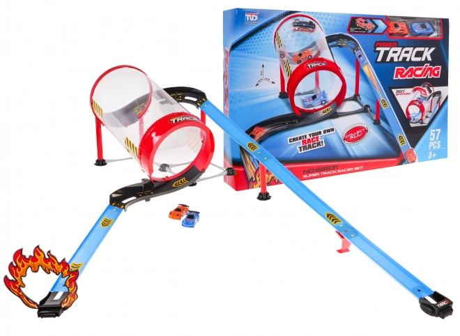 Extreme Racing Track with Barrel for Kids 3+