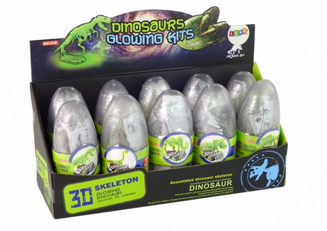 Glowing 3D Dinosaur Skeleton Egg