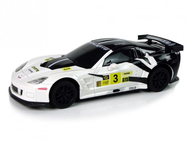 Remote Control Sports Car 1:24 Corvette C6.R White with Lights