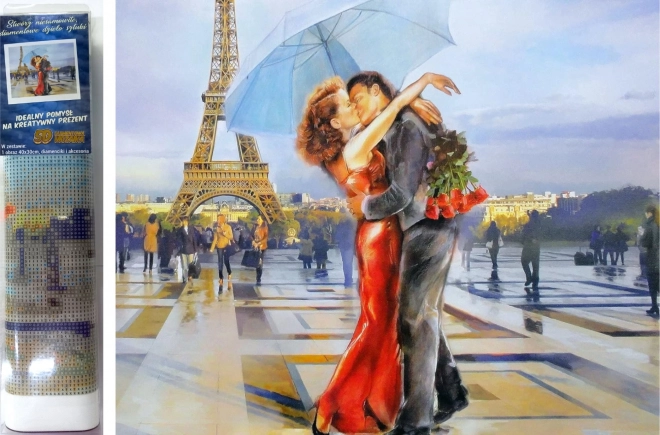 Diamond 5D Lovebirds Couple in Paris Canvas