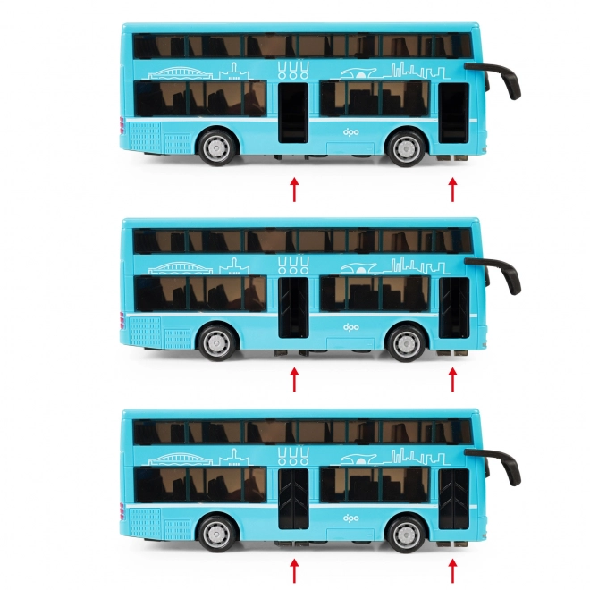 Blue Double Decker Bus Toy