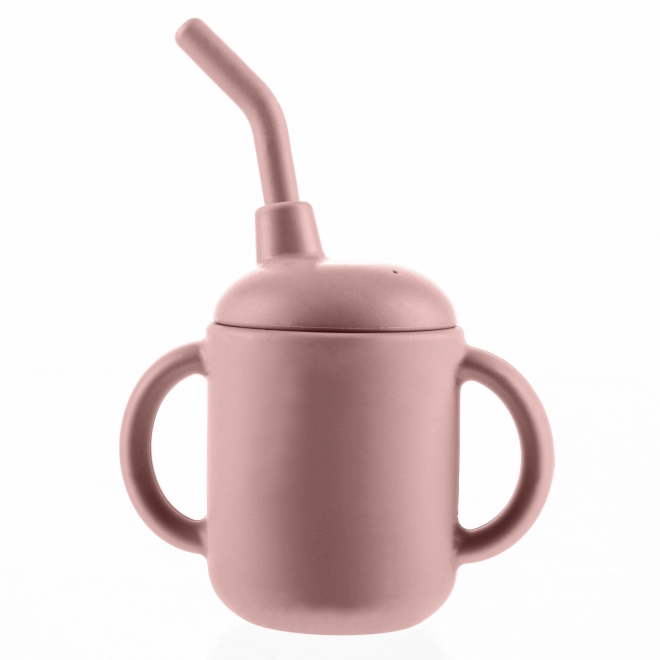 Silicone Sippy Cup 2-in-1 Old Pink