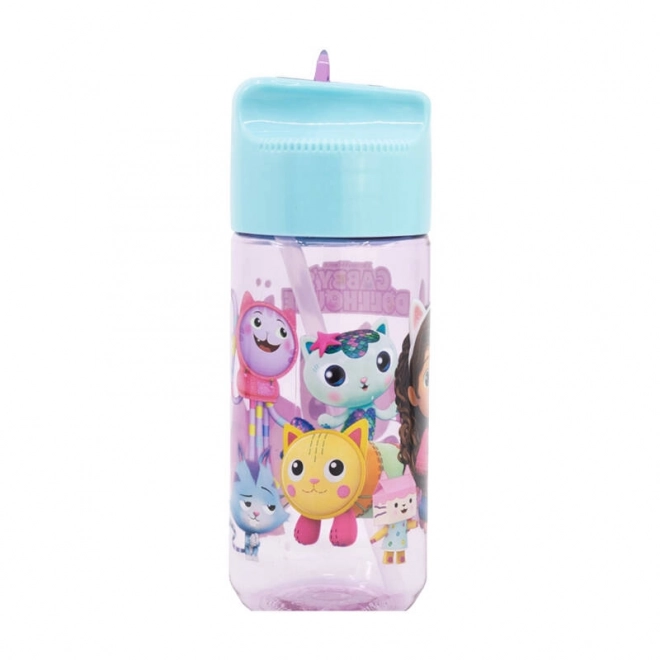 Children's Water Bottle with Straw Gabby's Dollhouse