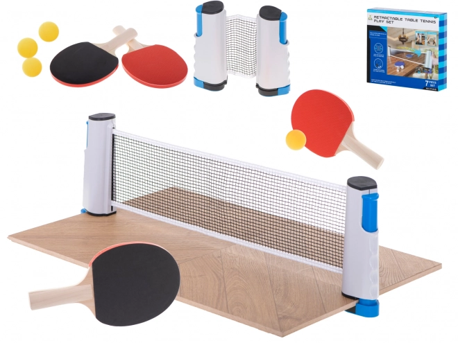 Table Tennis Set with Retractable Ping Pong Net