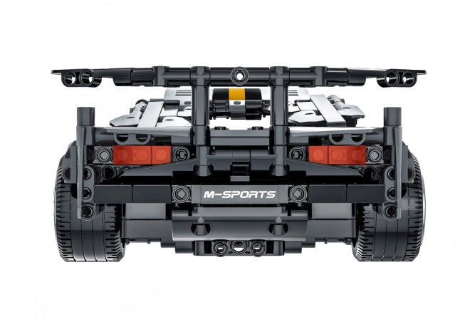 Grey sports car building block set