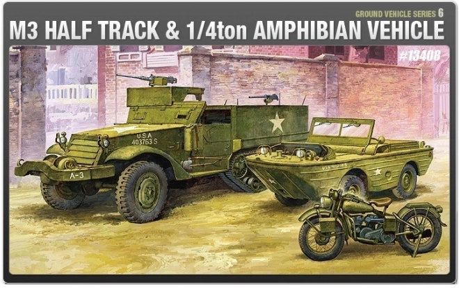 M3 Half Track and Amphibian Vehicle Model Kit