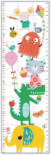 Childrens Growth Chart Puzzle with Lemon Ribbon Characters