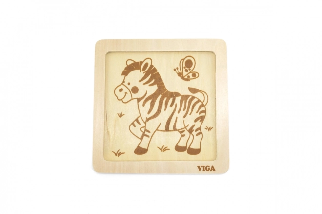 Wooden Zebra Puzzle for Toddlers