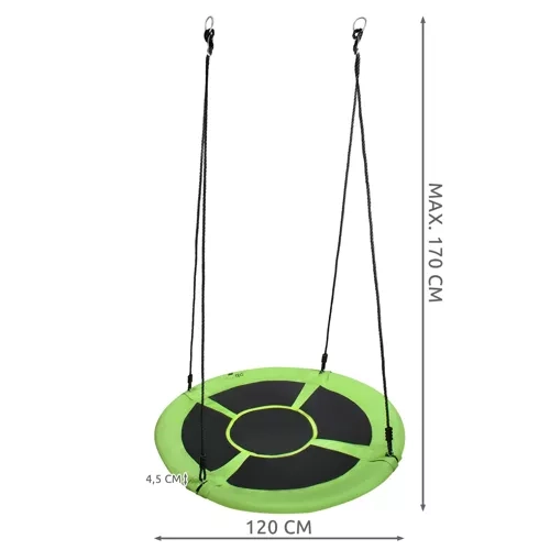 Swing Stork Nest 120cm Green-Black 23515