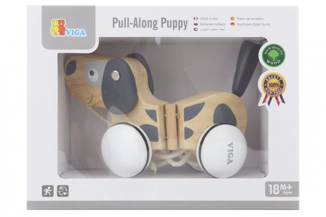 Wooden Pull Along Dog