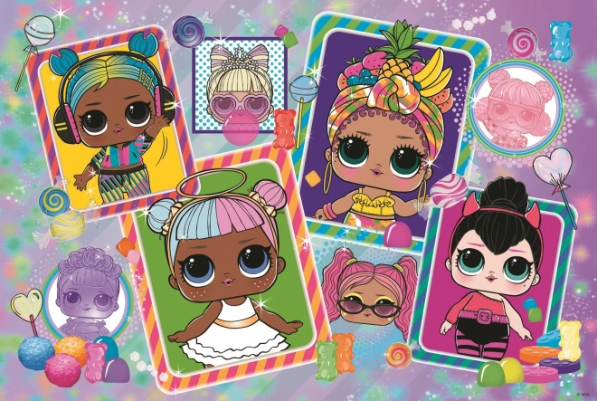 Colorful L.O.L Dolls Glitter Puzzle Set