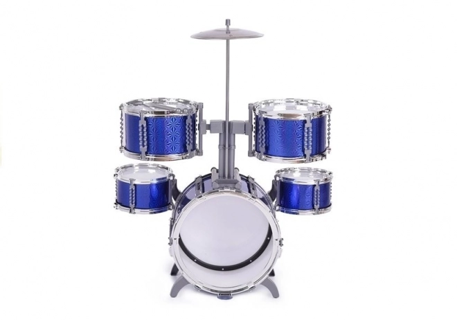 Large Blue Children's Drum Set with Chair