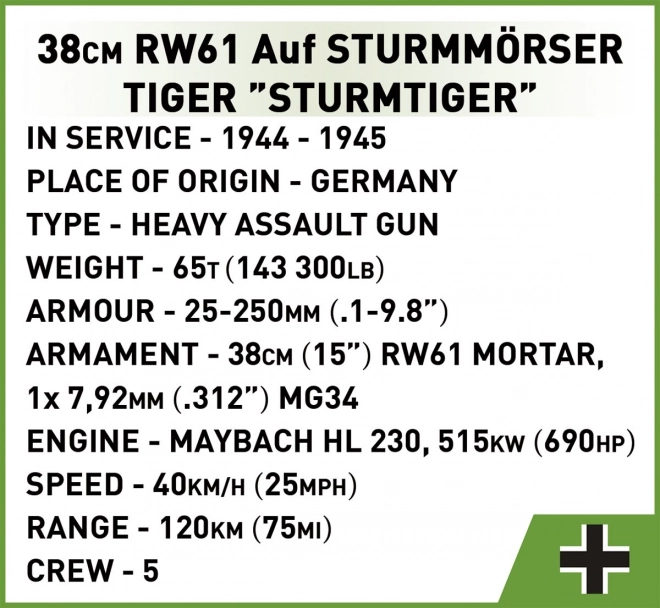 Building Blocks Sturmtiger Tank Model