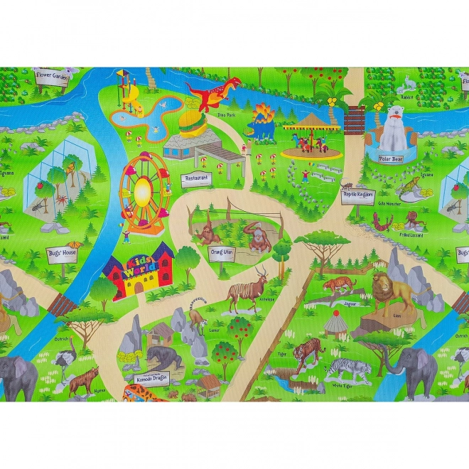 Hrací podložka s motivem  ZOO 120cmx100cmx3mm