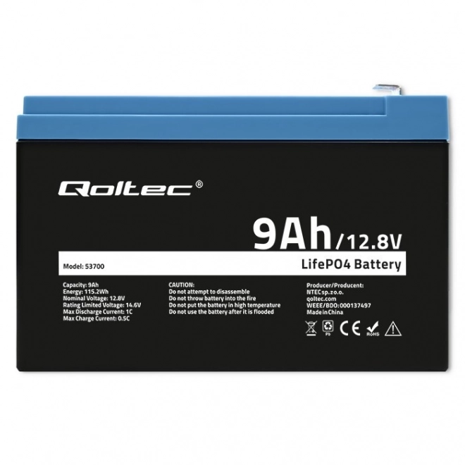Akumulátor LiFePO4 s BMS 12,8V 9Ah