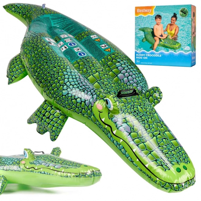 Inflatable Crocodile Swimming Mattress Bestway