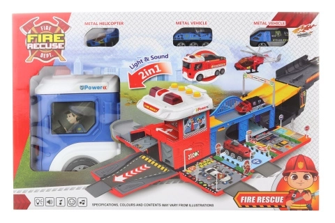 Convertible Police Car Garage Playset