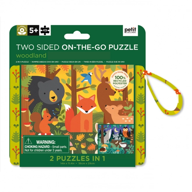 Petit Collage Forest Animals 2-in-1 Puzzle