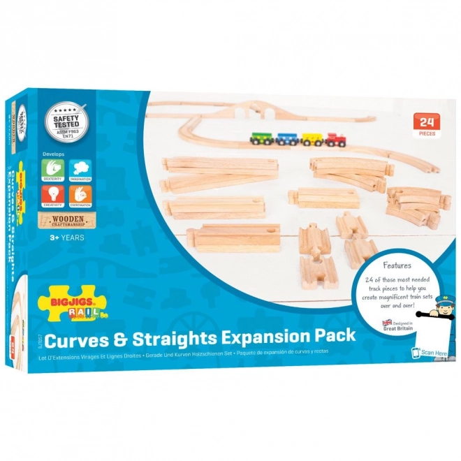 Bigjigs Rail Wooden Train Track Set