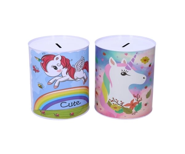 Unicorn Tin Money Box