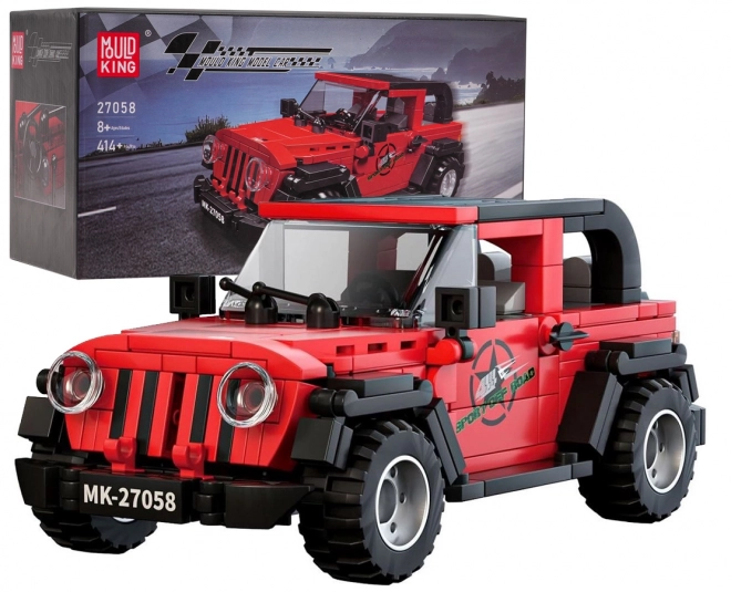 Red Off-Road Vehicle Building Block Set