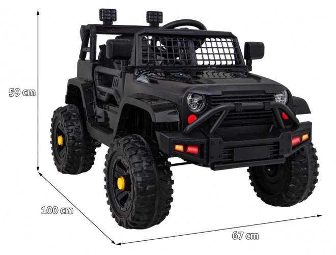 Autíčko Jeep Dark Night na akumulátor pre deti Čierne – Čierne