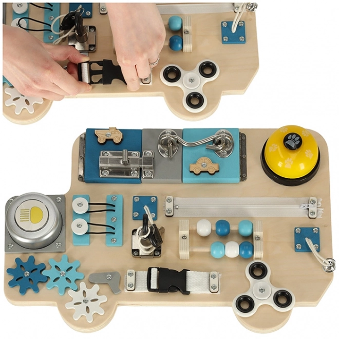 Sensory Manipulative Board Lulilo Bus