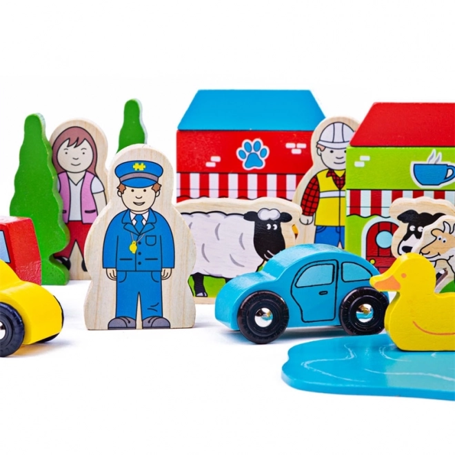 Bigjigs Rail Large Wooden Train Accessory Set