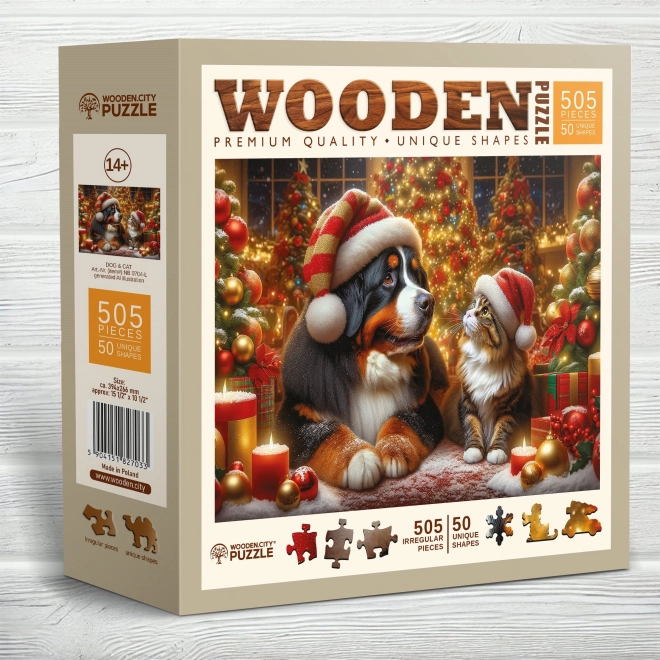 Wooden City wooden puzzle cat and dog 505 pieces