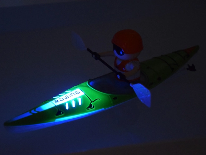 Remote Controlled LED Kayak with Oarsman Toy