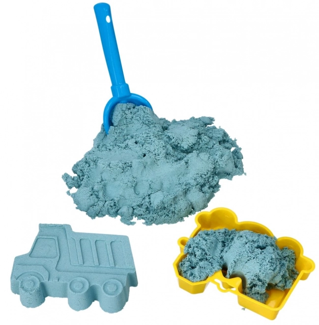 Kinetic Sand 2kg Blue with Vehicle Molds + Shovel