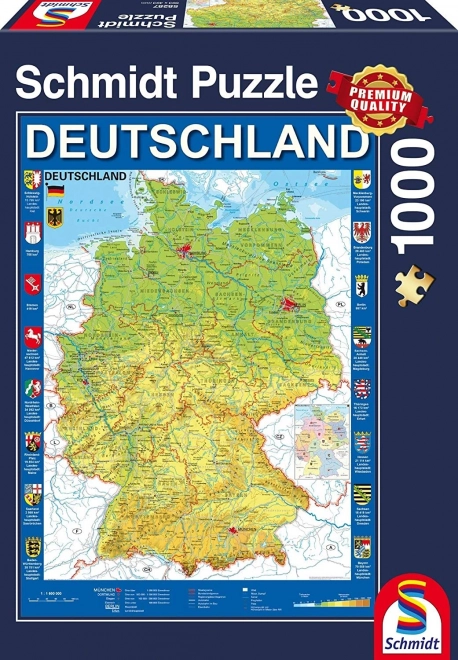 Schmidt puzzle map of germany 1000 pieces