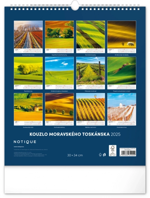 Notique Wall Calendar Moravian Tuscany Charm 2025