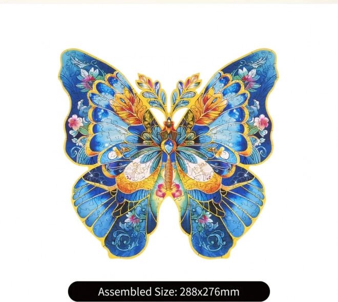 Drevené puzzle Motýľ Morpho Helena