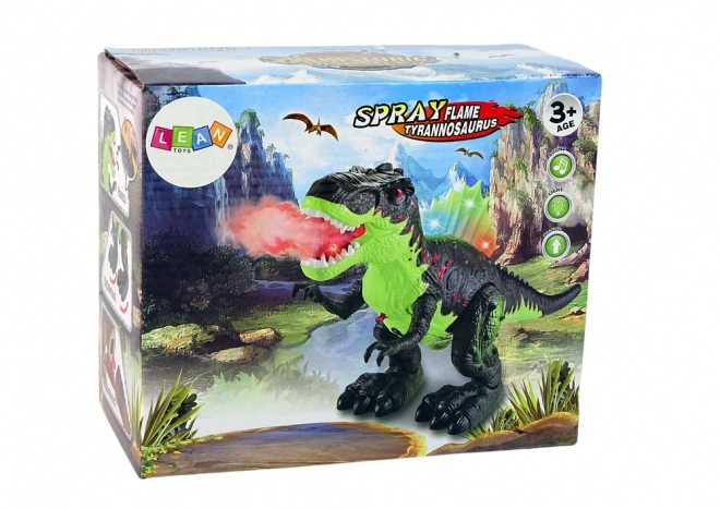 Fire-Breathing Dinosaur with Steam and Light Effects