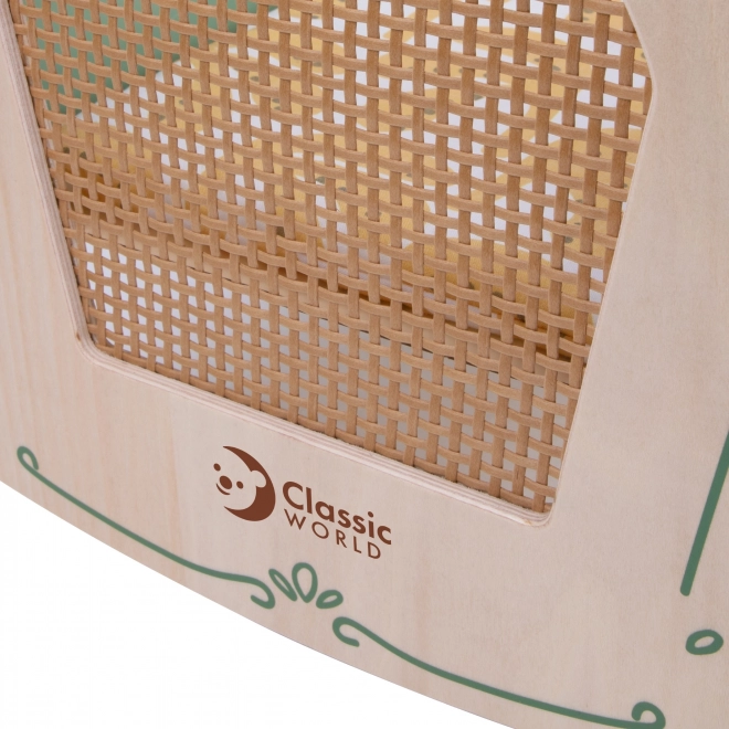 Vintage Wooden Cradle for Dolls