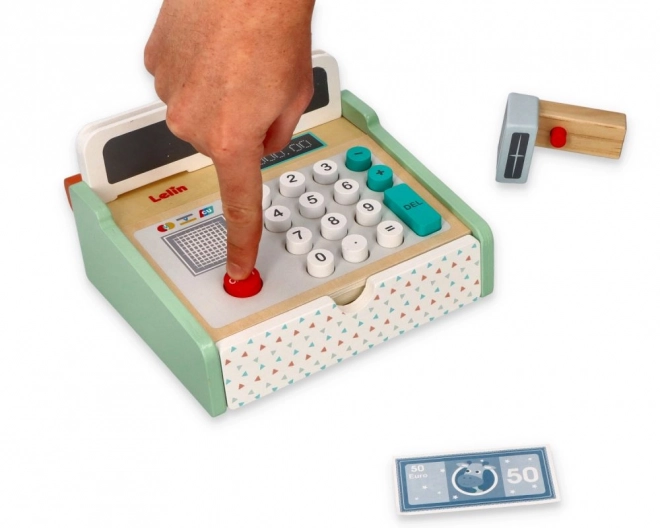 Wooden Pastel Cash Register Toy