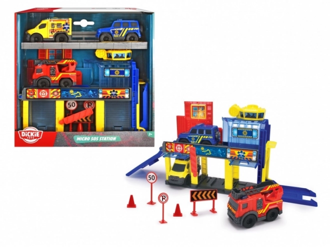 Dickie Toys Rescue Station with 3 Vehicles