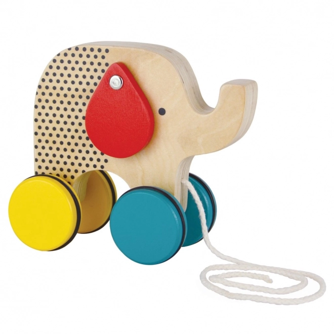 Petit Collage Wooden Pull-Along Jumbo Elephant