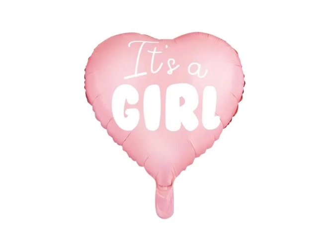 Foil Balloon Heart It's a Girl Pink 48cm