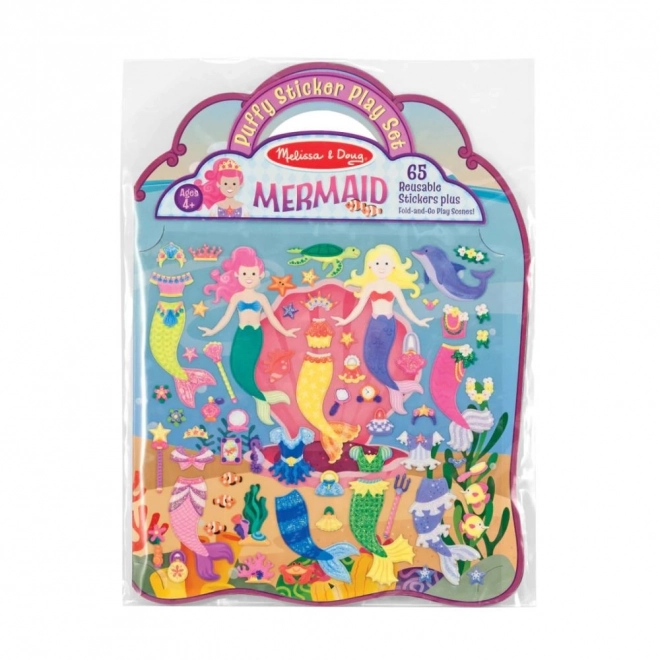 Melissa & Doug Reusable Puffy Stickers Mermaids