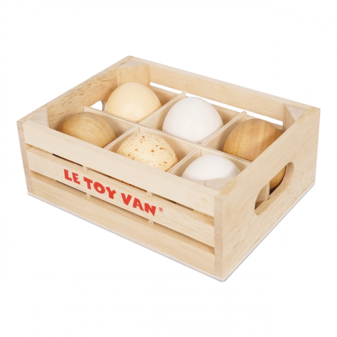 Farm Eggs in Crate - Wooden Toy Set