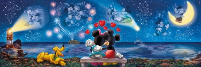 Panoramic Puzzle Mickey and Minnie 1000 Pieces