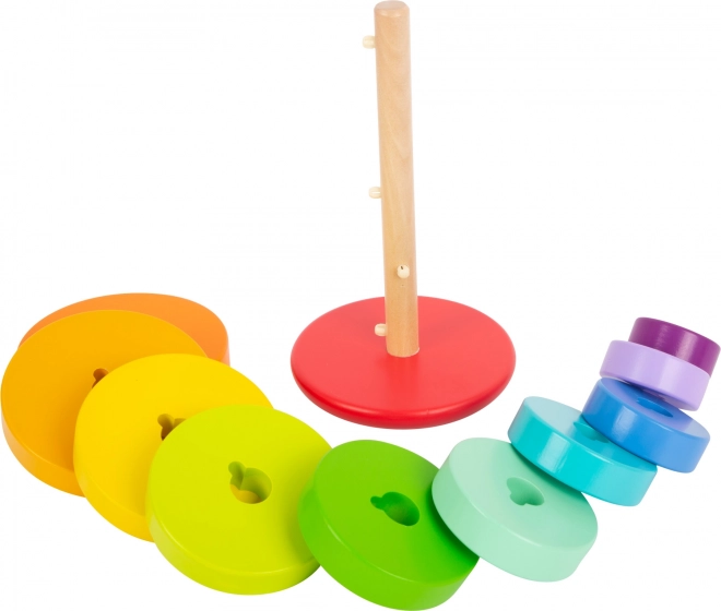 Small Foot Motor Skills Stacking Tower - Rainbow Edition