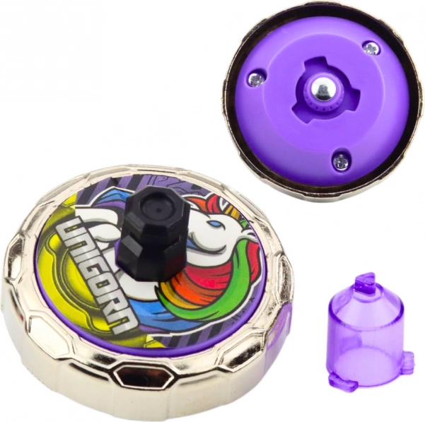 Purple Unicorn Spinning Top Set