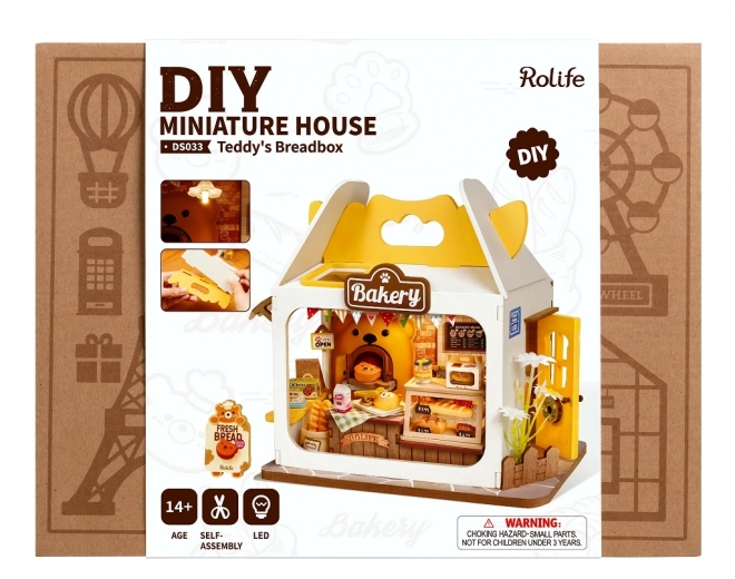 Miniature Bear's Bakery House by Robotime